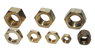 Brass Hex Full Nuts Metric Various Sizes M3-M12 